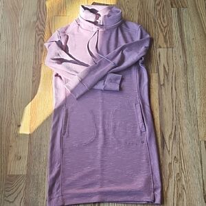 Cozy Purple Turtleneck Dress